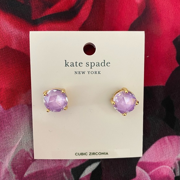 kate spade lavender gumdrop stud earrings - Picture 5 of 7